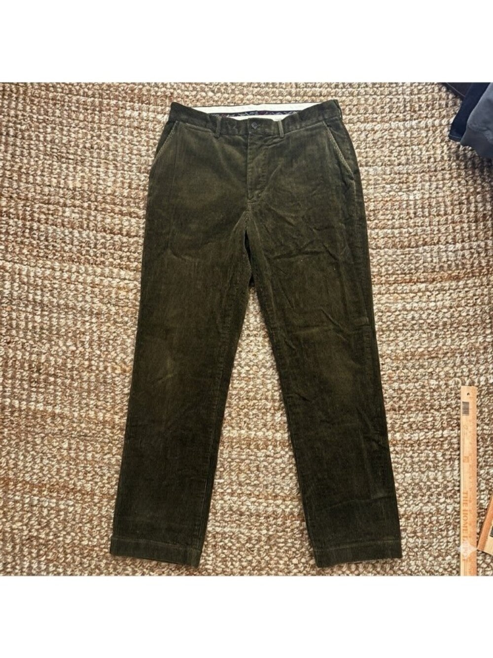 Vintage Polo Ralph Lauren Brown Corduroy Pants 34x32 90s 100% Cotton Heavy